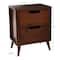 Hello Honey® 26" Yume Mid Century Modern Solid Wood Nightstand with 2 Storage Drawers